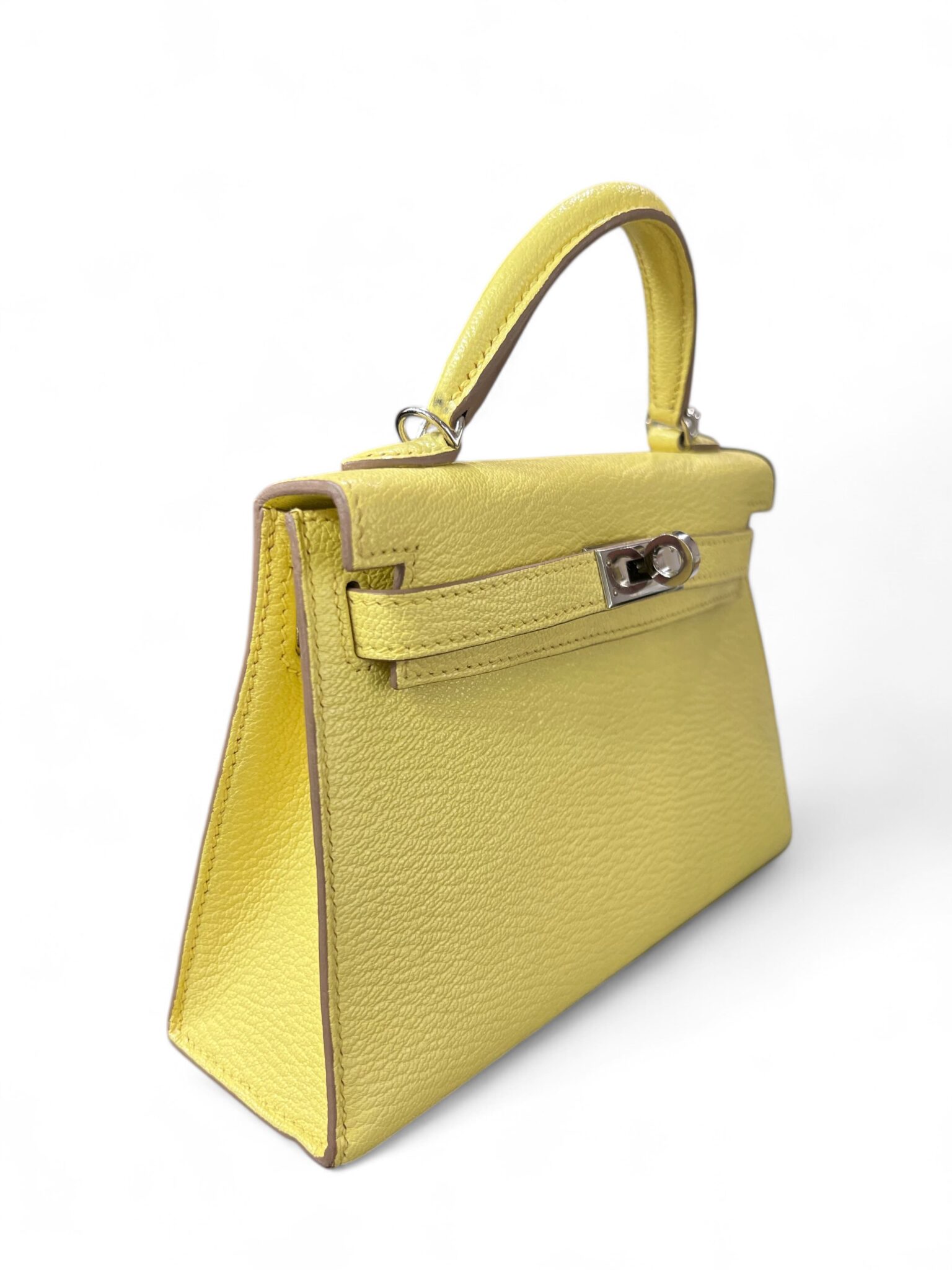 Sac Hermes Mini Kelly Chèvre Mysore Limoncello 2023