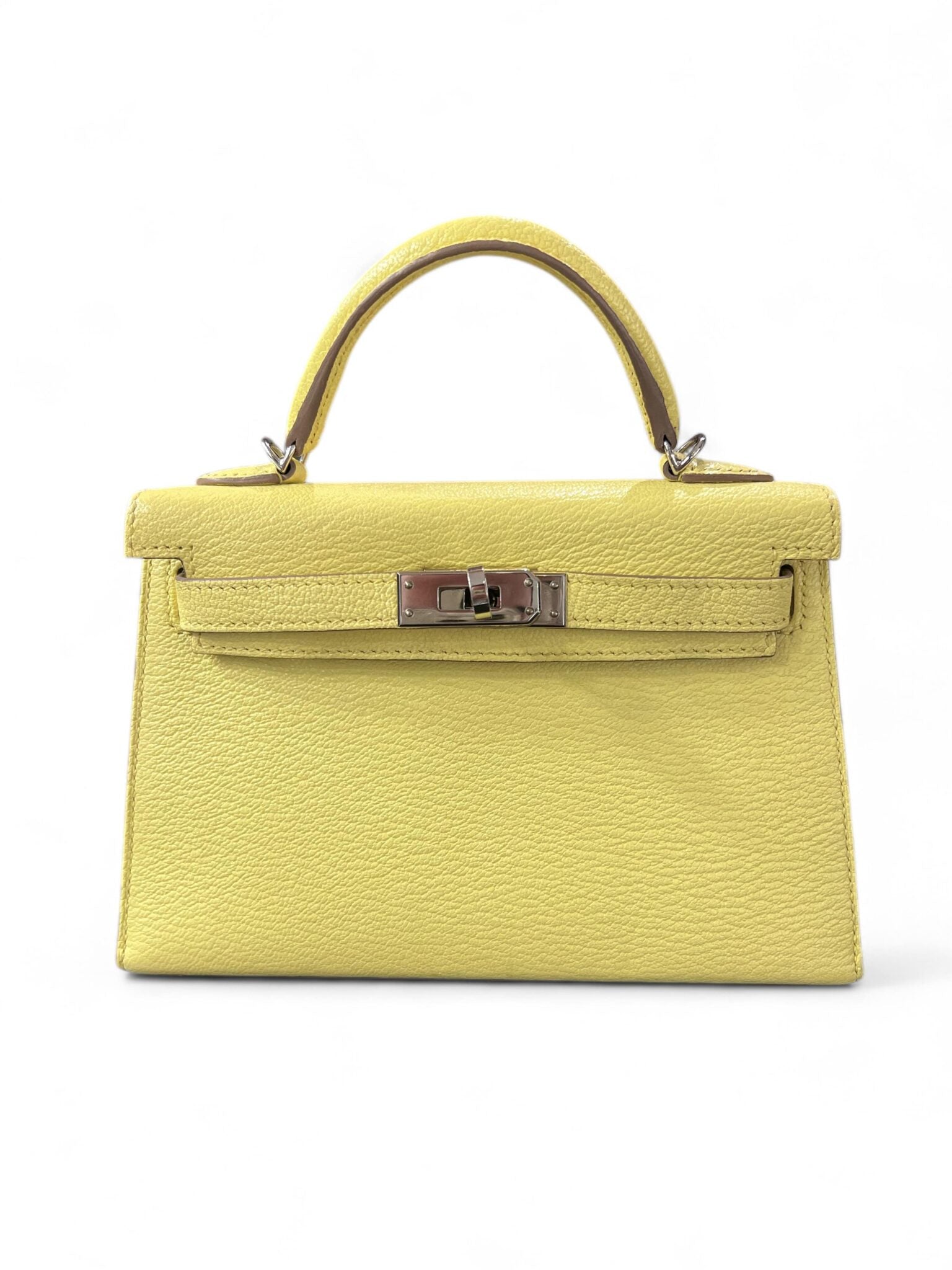 Sac Hermes Mini Kelly Chèvre Mysore Limoncello 2023